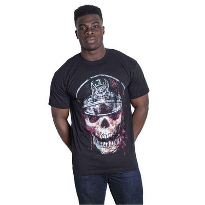 Slayer T Shirt Skull Hat Band Logo distressed Nue offiziell Herren Schwarz Size
