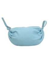 COS Women's Bag Blue Leather with Cotton Shoulder Bag