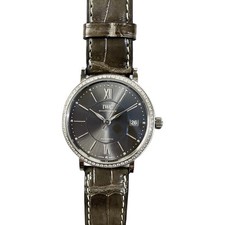 IWC Schaffhausen IW458104 Portofino Automatic 37mm Diamond Bezel Steel