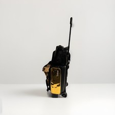 New Black  Gold Metallic Gloss 3 Ball Bowling Bag Wheels Combo 2 Ball  1 Tote