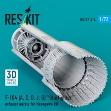 1/72 Reskit RSU72-0314 F-104 A, C, D, J, G "Starfighter" exhaust nozzle for Ha