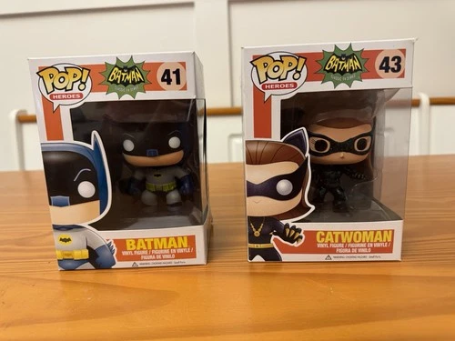 Classic Batman TV Series Funko Pop Set With Catwoman 2 Piece NIB