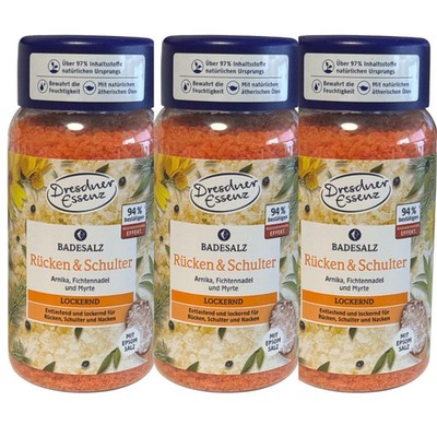 3x 600 g Dresdner Essenz  Badesalz Rücken & Schulter