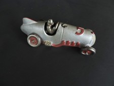 Vintage Hubley Cast Iron 5 Indy Fishtail Race Car W/ Driver