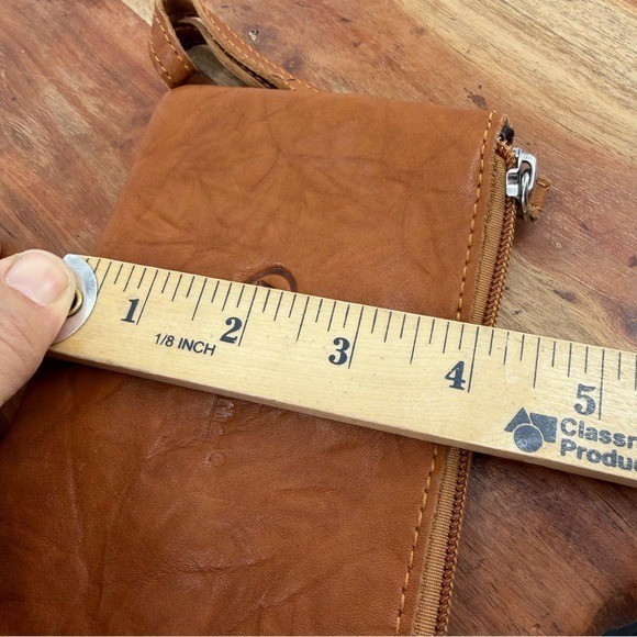 Ameri Leather brown leather wristlet - image 6