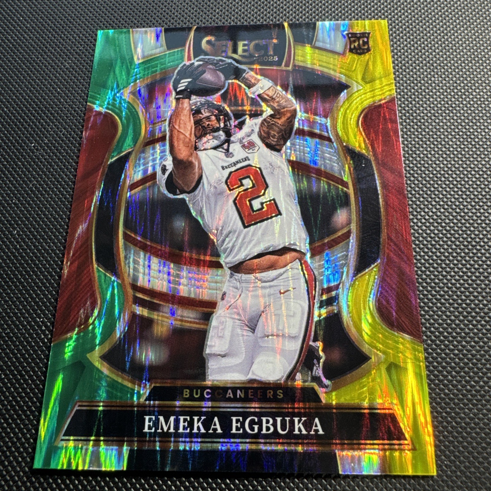 2025 panini select #37 Emeka Egbuka Yellow & Green Shock Prizm