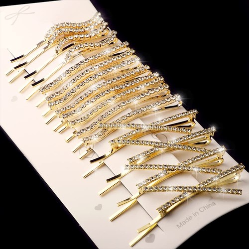 16 Pieces Rhinestone Bobby Pins, Fancy Metal Hair Clips, Crystal Shiny Barret... - Bild 6 von 6