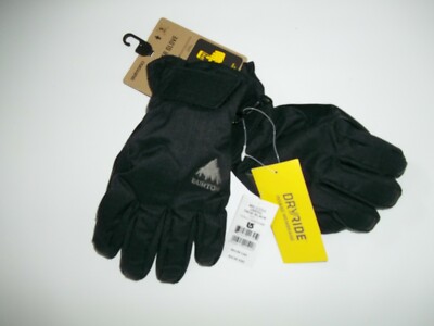 BURTON DryRide Black PYRO Insulated Tech Touch Winter GLOVES Mens Size SMALL NEW