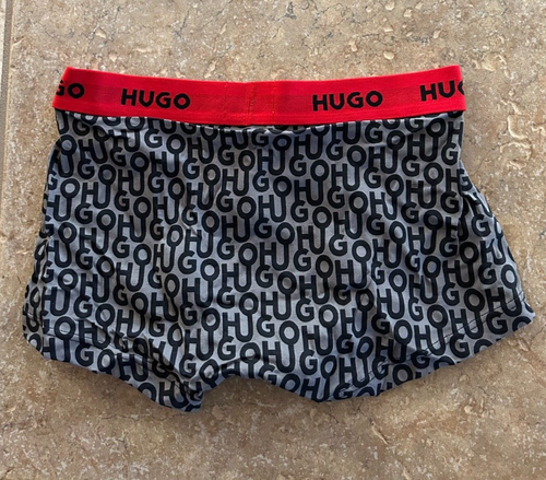 Boss HUGO Briefs Boxers 3 Pack Mens S Triplet Pack Grey, Grey Logo & Black NIP - 第 10/10 張圖片