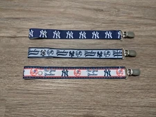 Pacifier Clip - New York Yankees Themed - Choose Your Favorite Ribbon