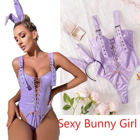 Lot Women Sexy Lingerie Dress G-string Underwear Purple Babydoll Nightwear Set