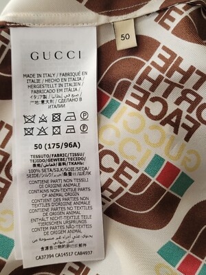 B*e様 【L】GUCCI × THE NORTH FACE クルーネック Gucci × The North Face Silk Web Twill 50 XL Button Up Shirt