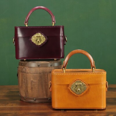 Genuine Leather  Women Purses and Handbags Vintage Shoulder Bag Crossbody Bag