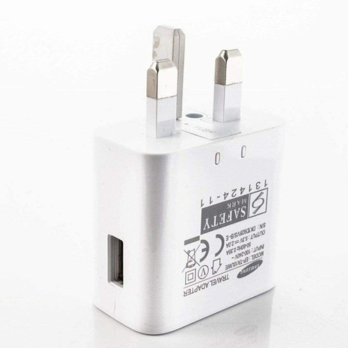 Genuine Samsung Travel Adapter USB EPTA50UWE UK 3 Pin Plug White. fast