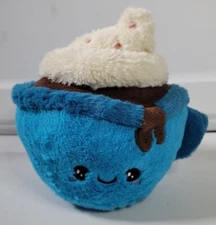 Squishable 6" Hot Chocolate Cocoa Cup Mug Whipped Cream Sprinkles Blue Plush Toy