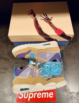 Size 4 - Jordan 4 Retro SP x Union 30th Anniversary Desert Moss ** In Hand **