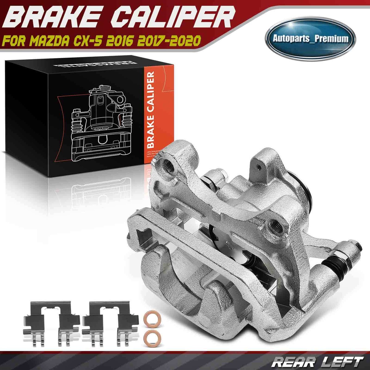 Rear Driver Brake Caliper with Bracket for Mazda CX-5 2016 2017