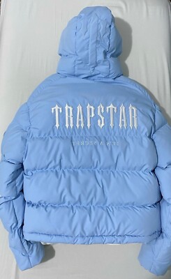 Trapstar Decoded Hooded Puffer 2.0 Ice Blue OFFIZIELLE UND ORIGINAL Giubbotto Unis
