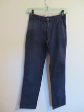 Ben Sherman Navy Boys Soft Cotton Blend Chinos Trousers Size 12 EUC