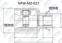 NPW-MZ-027 NTY Gelenksatz, Antriebswelle FüR Mazda