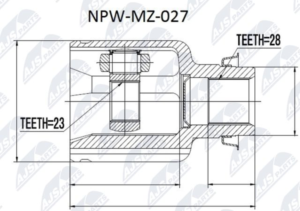 NPW-MZ-027 NTY Gelenksatz, Antriebswelle FüR Mazda-image