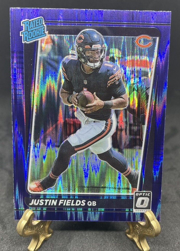 Justin Fields Purple Shock Prizm Rated Rookie RC - 2021