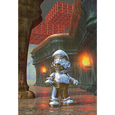 Super Mario 64 Metal Mario Poster Art High Quality 4x6 8x10 11x17 13x19