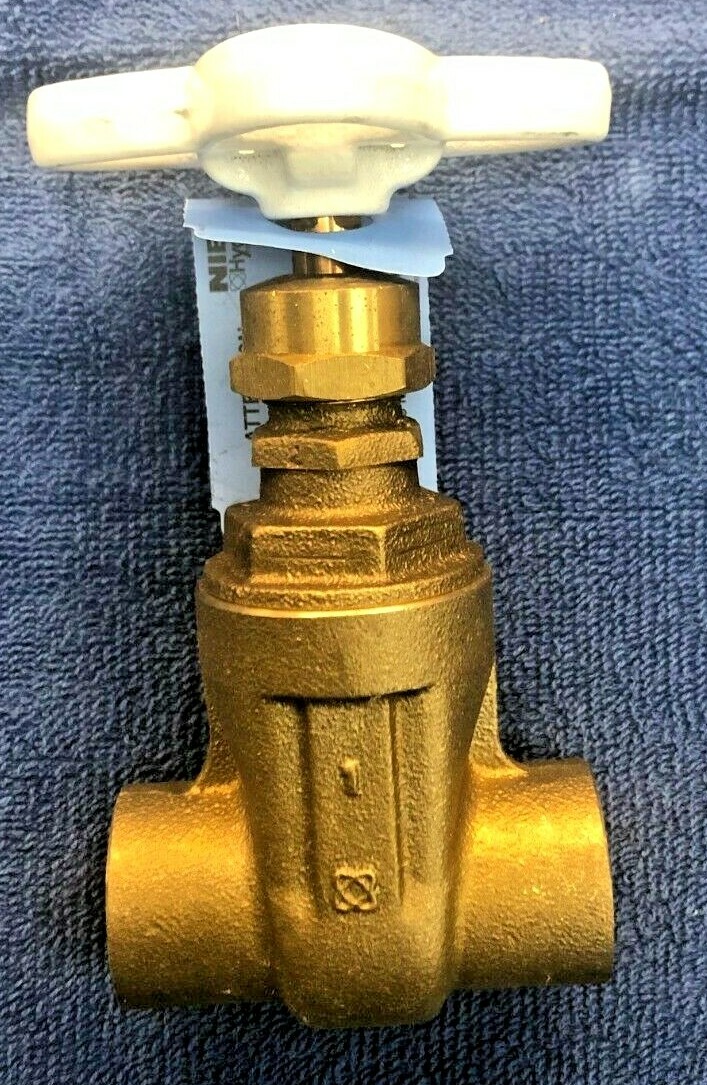 Nibco S113-LF 1” Gate Valve, Lead Free Brass, Solder Ends, Non-Rising Stem
