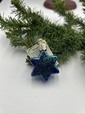 Old World Christmas Small Patriotic Star Ornament - Blue 2001