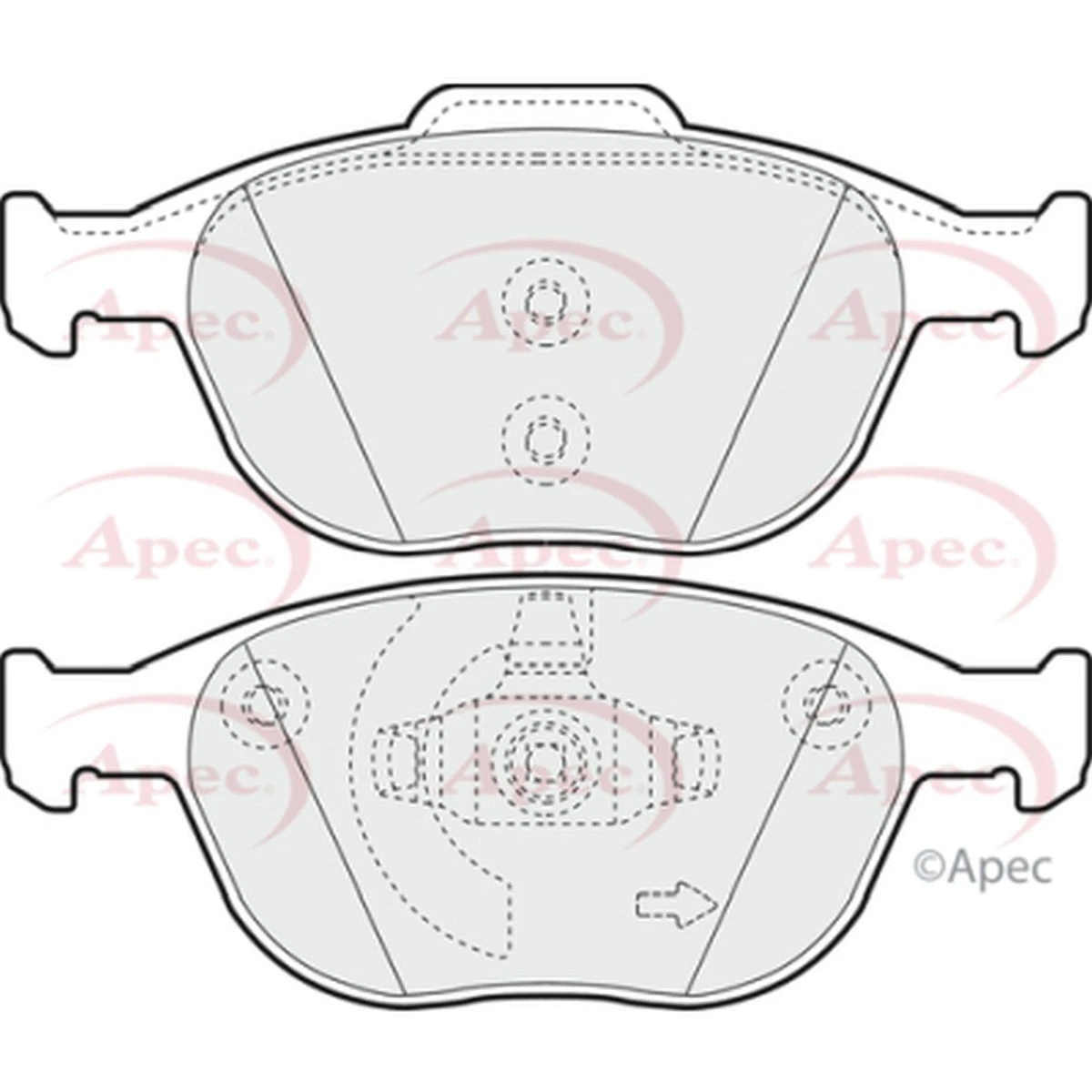 Apec Brake Pads Front R90 1360303 1763678 2177227 2M5V2K021AA 
