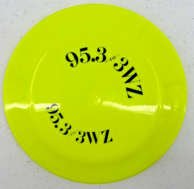 95.3 FM 3WZ Happy Valley's Best Mix 9 Inch Neon Yellow Frisbee State College PA