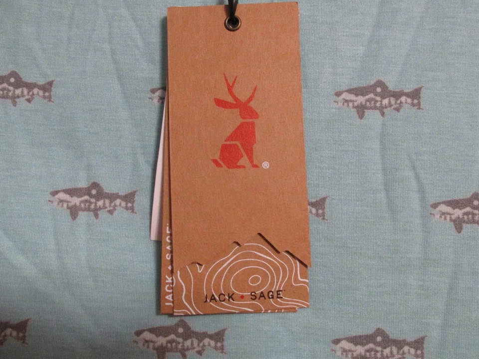 Sudadera con capucha para hombre Jack + Sage Wild Catch UV Tech UPF 50 Sun Aqua Heather talla grande Foto 3 de 4