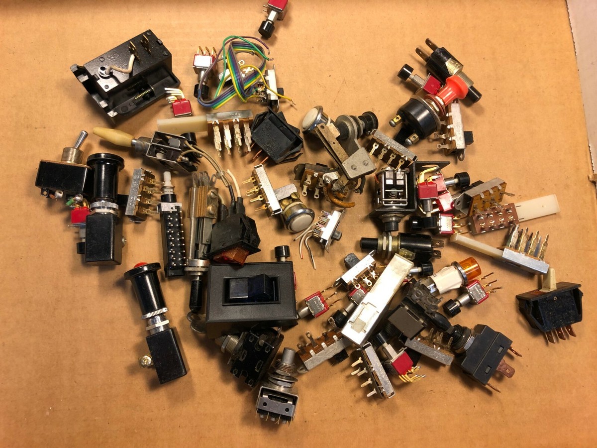Lot of 55 Vintage Power Switches for Tube Amps or Stereos most NOS