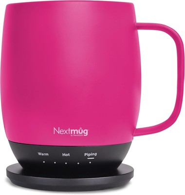 Smart Ceramic Coffee Mug - Temperature Control & Spill-Proof Design in Pink