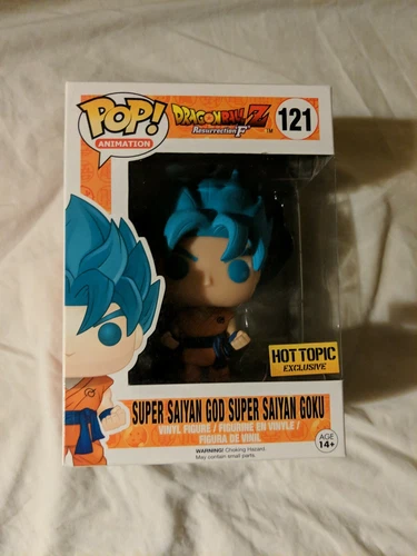 Funko Pop! Dragon Ball Z Super Saiyan God Goku Azul #121 Tema Candente *ABOVEDADO*