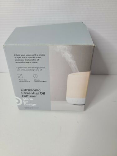 Made By Design Project 62 White Ultrasonic Essential Oil Diffuser and Oil Bundle - Picture 1 of 6
