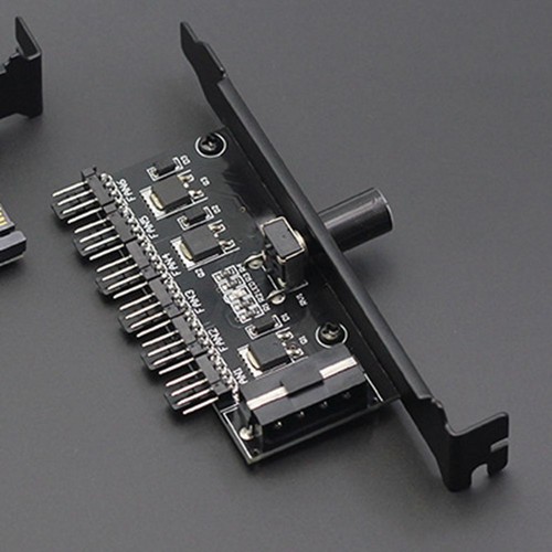 1/2Pcs 6 ways 3pin 4pin PCI Cooling Fan Speed Controller PC Case Fan Adapter Kit - Picture 5 of 10