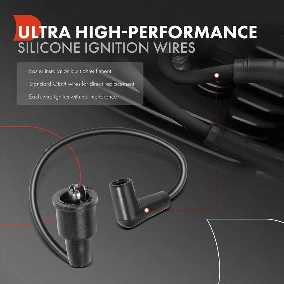 7pcs Spark Plug Wire Set for Jaguar Vanden Plas 1982-1987 XJ6 1978-1987 L6 4.2L - Image 3 of 4