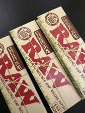 Raw Organic 1 1/4 Size 50 Papers Rolling Papers (3 Pack) FREE SHIPPING!