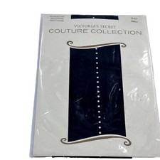 Vintage Victoria's Secret Couture Collection Rhinestone Backseam Pantyhose Sm