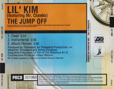 Lil' Kim Featuring Mr. Cheeks - The Jump Off (CD, Single, Promo) (Very Good Plus