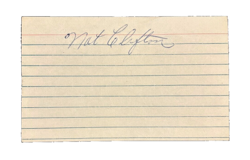 Nat Sweetwater Clifton, one of the 1st African American NBA players - Autograph