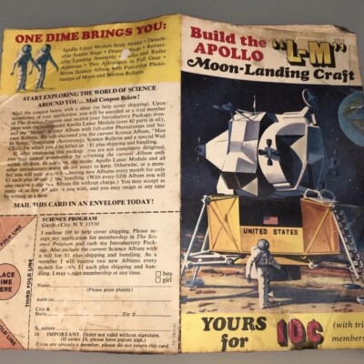 Moon Landing Craft Build The Apollo  L-M Vintage Model Brochure