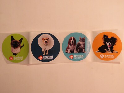 Animal STICKERS BANFIELD Pet Hospital Dogs Cats Portraits Dog;  Cat