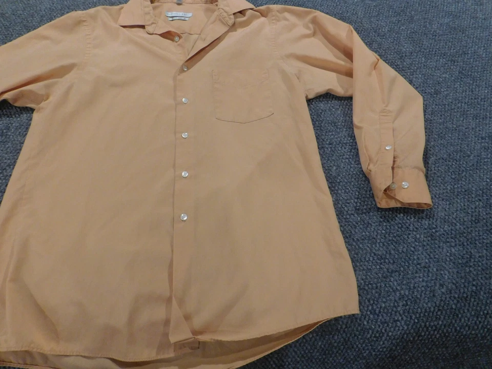 Camisa Geofrey Beene MEns 15.5 Melocotón Botón Sin Arrugas Foto 2 de 4