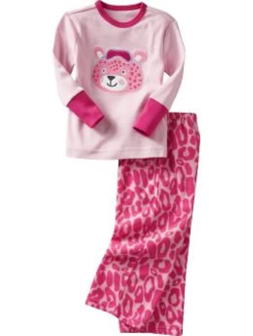 NWT GAP Warm Fleece Cute Cheetah Sleep Set Pajamas PJ Baby Girl 12