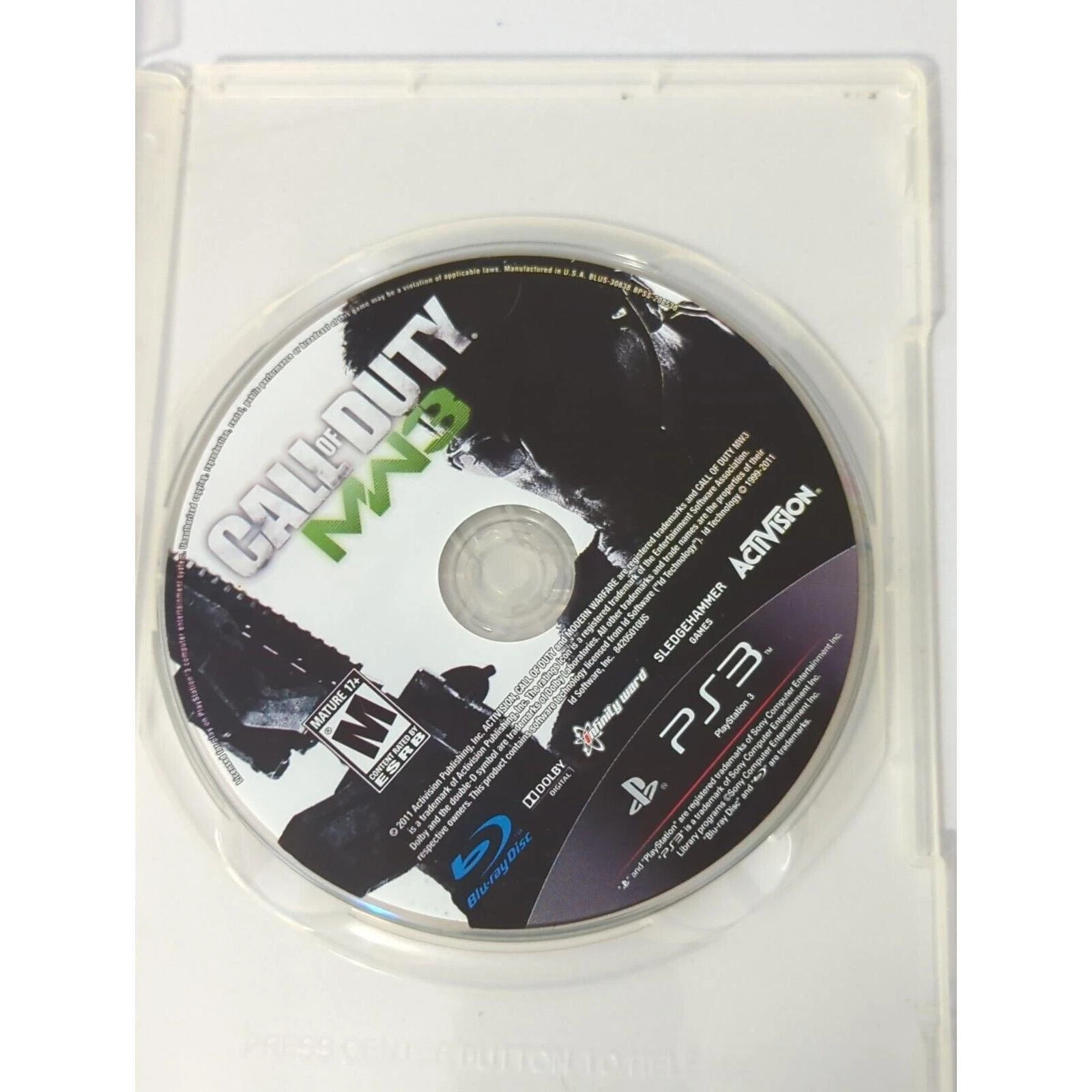Call of Duty: Modern Warfare 3 (Sony PlayStation 3 PS3, 2011) Disc Only MW3