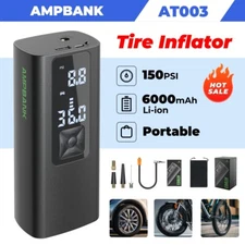 AMPBANK Tire Inflator Portable Air Compressor, 150 PSI Dual Power Air Pump