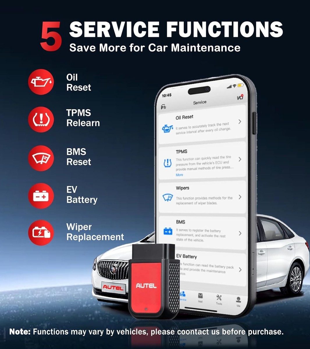 Two Step Code Genrator Dongle Obd Scanner Autel MaxiAP AP2500E OBD2 Scanner Dongle Wireless Bluetooth ...