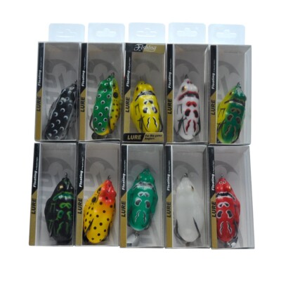 best fishing artificial frog lure Dr.Fish 6pcs Soft Plastic Frogs 3.2'' flexible skirts Topwater Frog Lures 6~14g Fishing